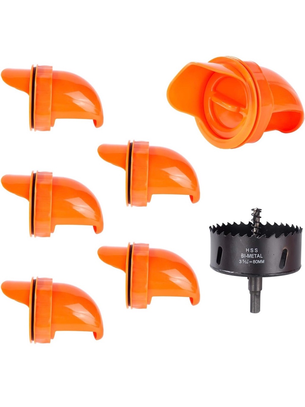 Kit 8 Feeders Birds Chicken DIY No Waste Anti Rats Rain Buckets